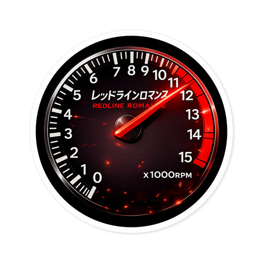 RPM OVER 9000 Sticker