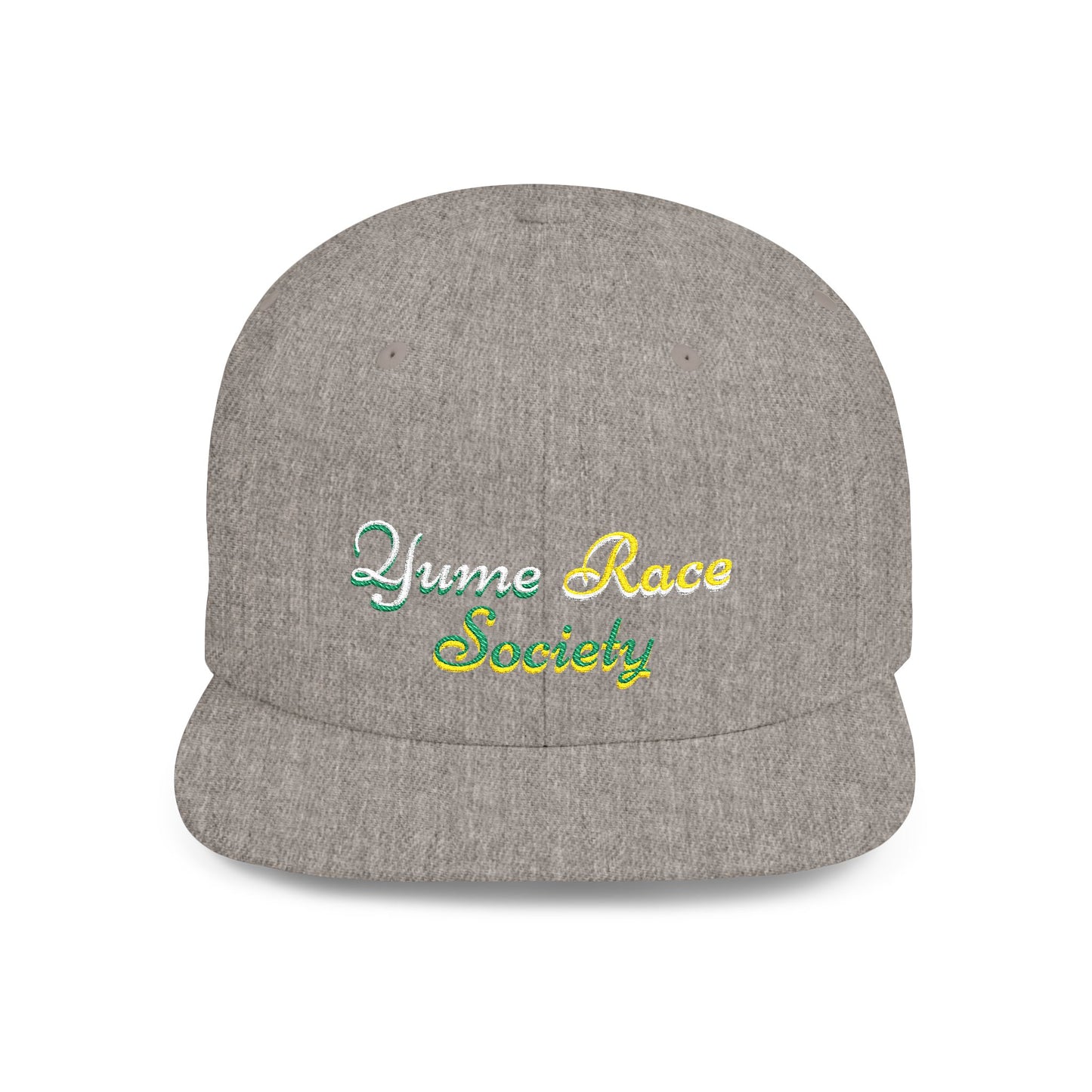 Snapback Hat — "Yume Race Society" Embroidered Flat Bill Cap